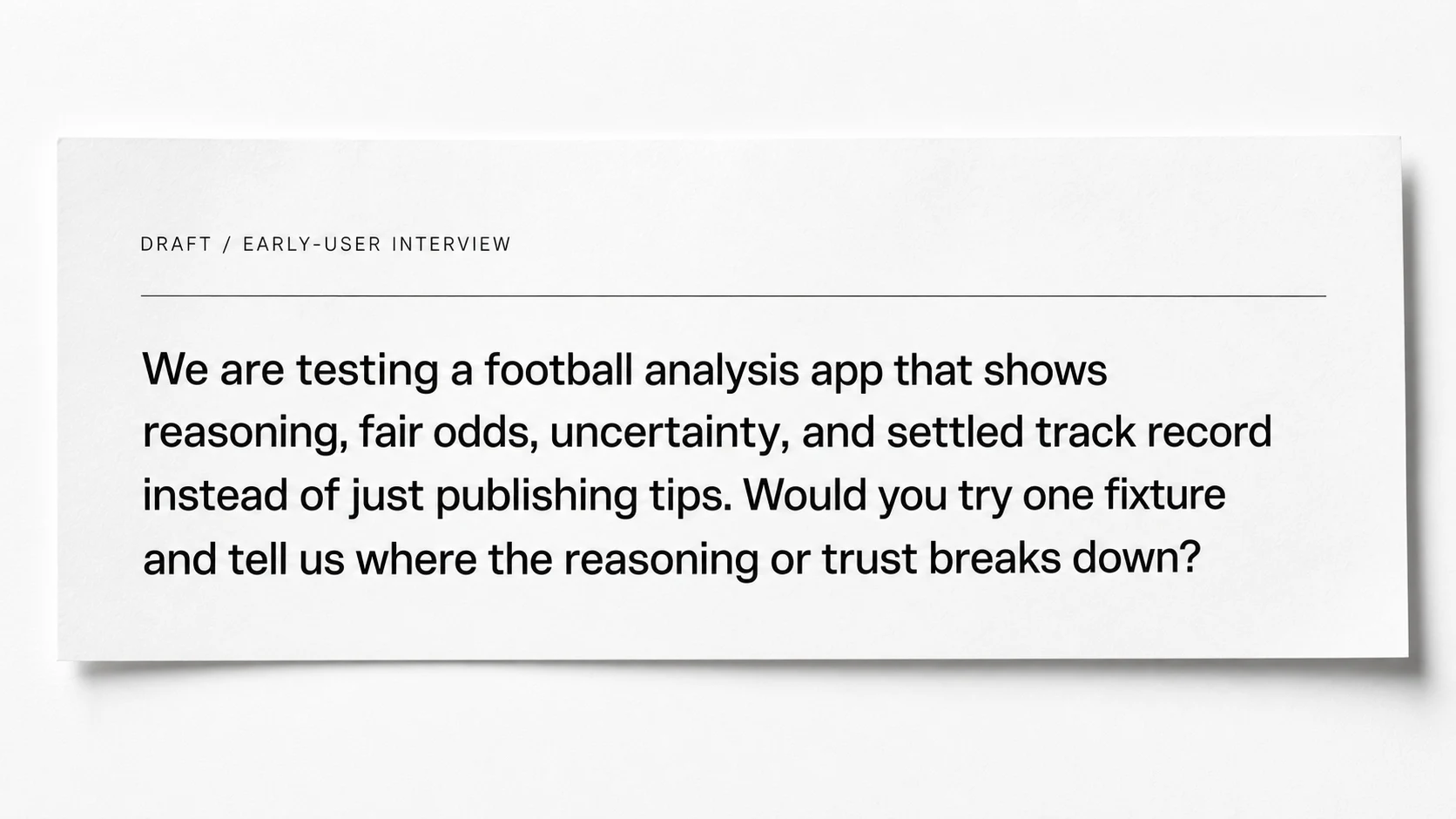 Next tests from the sample review